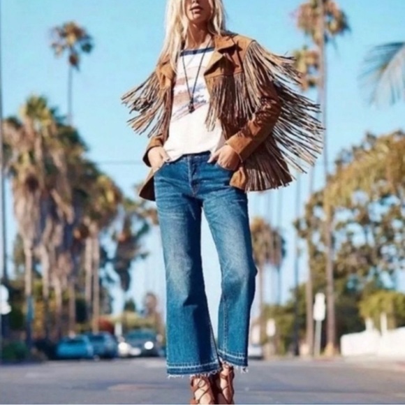 Free People Denim - FREE PEOPLE CHELSEA CROP KICK FLARE JEANS